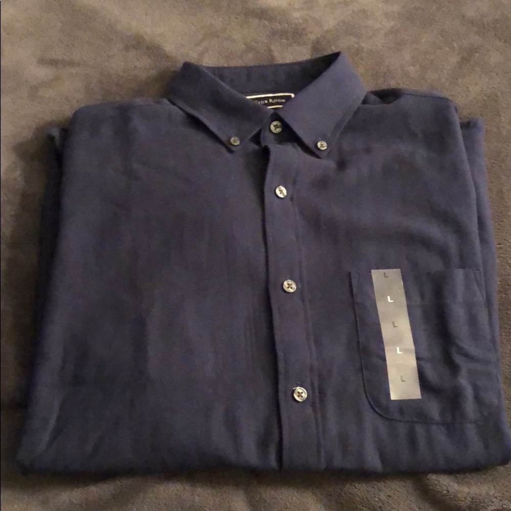 Dark Blue Collared Shirt